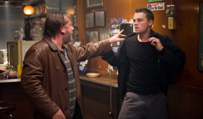 Costellos henchman, French (RAY WINSTONE), throws Billy Costigan (LEONARDO DiCAPRIO) into a wall after a scuffle with a bar patron in Warner Bros. Pictures crime drama The Departed. PHOTOGRAPHS TO BE USED SOLELY FOR ADVERTISING, PROMOTION, PUBLICITY OR REVIEWS OF THIS SPECIFIC MOTION PICTURE AND TO REMAIN THE PROPERTY OF THE STUDIO. NOT FOR SALE OR REDISTRIBUTION.