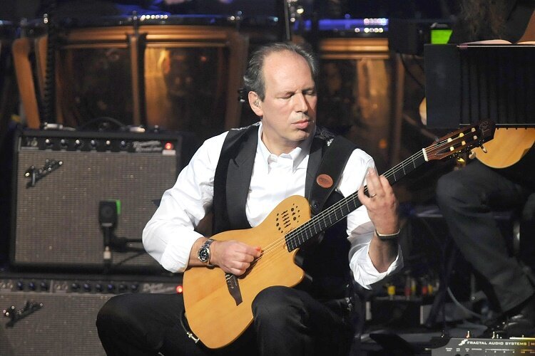 HANS ZIMMER PERFORMING MUSIC FROM HIS MOVIE SCORES (BATMAN, THIN RED LINE, PIRATES OF CARIBBEAN -AND OTHERS) SPECIAL GUESTS JOHNNY MARR AND PHARRELL WILLIAMS HAMMERMITH APOLLO LONDON 11/10/2014 PHOTOGRAPH BY: ANGELA LUBRANO PLEASE CONTACT: LIVEPIX Mobile : 07958 961 625 e-mail: live@livepix.biz