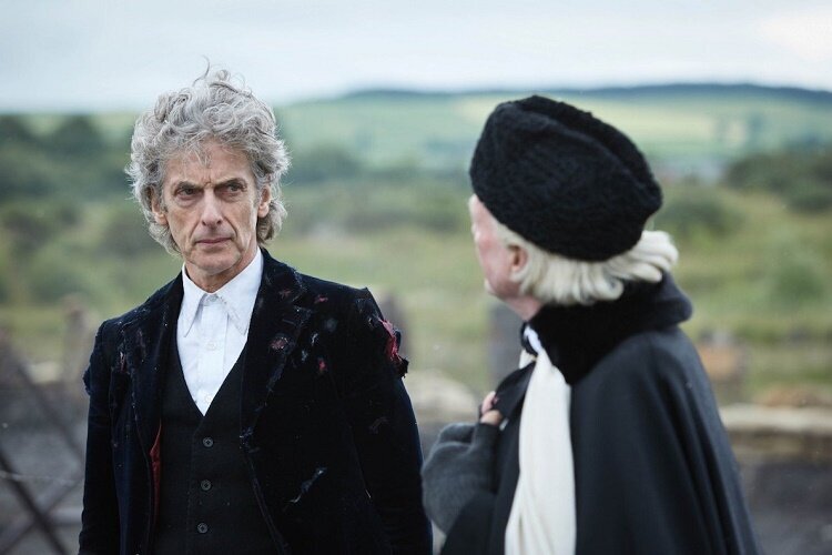 WARNING: Embargoed for publication until 00:00:01 on 06/12/2017 - Programme Name: Doctor Who - TX: n/a - Episode: Twice Upon a Time (No. n/a) - Picture Shows: ***EMBARGOED UNTIL 00:01hrs 6th DEC 2017*** The Doctor (PETER CAPALDI), The First Doctor (DAVID BRADLEY) - (C) BBC/BBC Worldwide - Photographer: Simon Ridgway