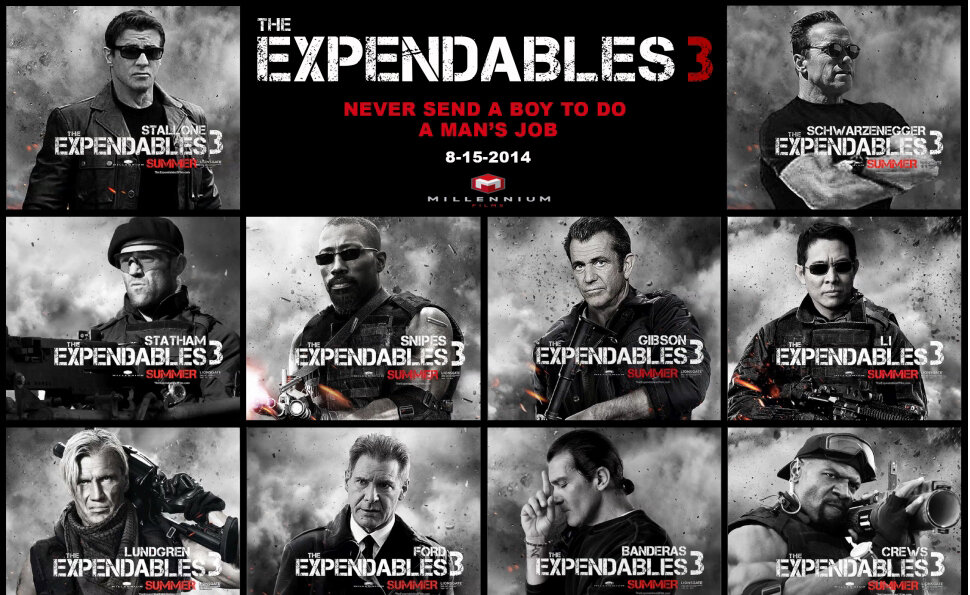 The Expendables 3’ten 16 Karakter Afişi Yayınlandı