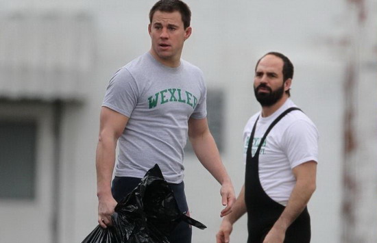 Exclusive - Channing Tatum and Mark Ruffalo On The Set Of 'Foxcatcher'